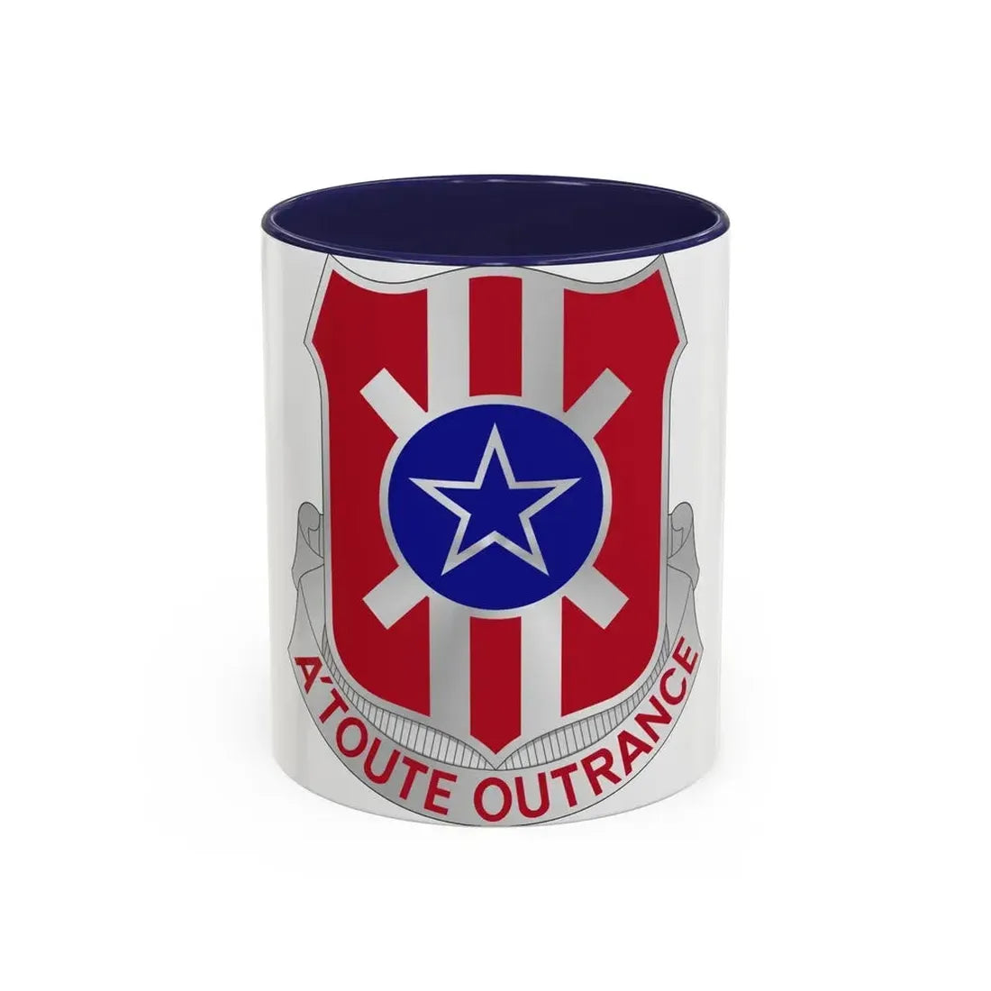 854 Engineer Battalion (U.S. Army) Accent Coffee Mug 11oz Navy - Go Mug Yourself