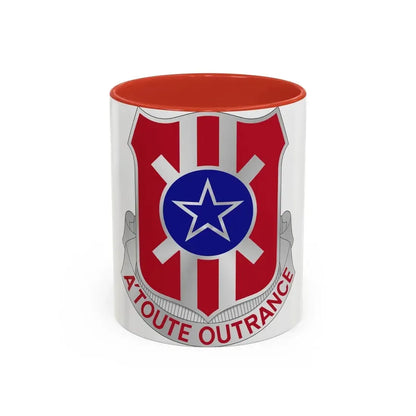 854 Engineer Battalion (U.S. Army) Accent Coffee Mug 11oz Red - Go Mug Yourself