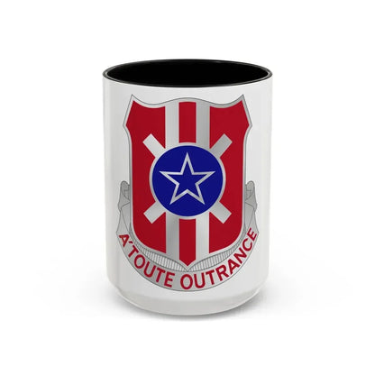 854 Engineer Battalion (U.S. Army) Accent Coffee Mug 15oz Black - Go Mug Yourself