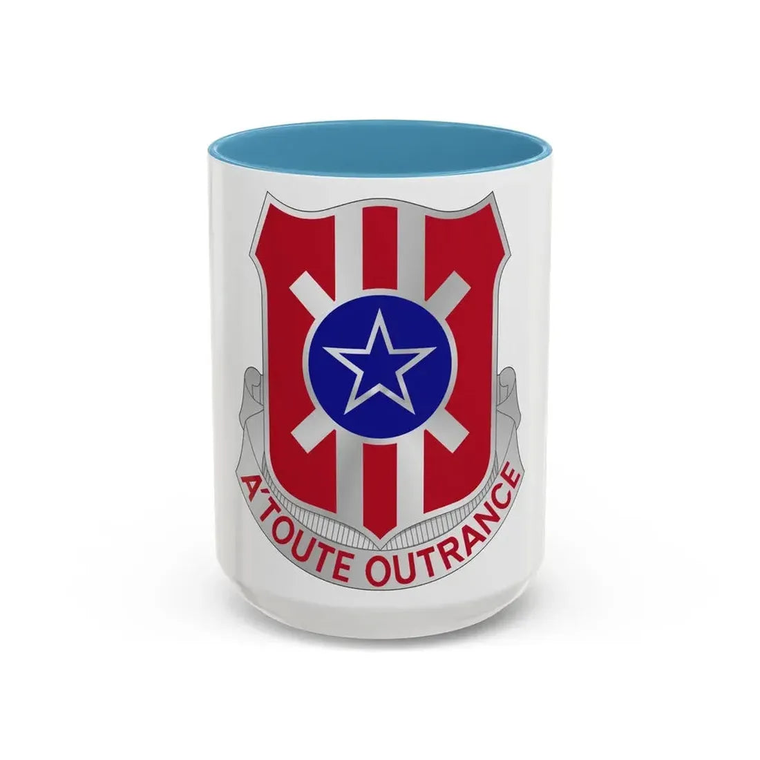 854 Engineer Battalion (U.S. Army) Accent Coffee Mug 15oz Light Blue - Go Mug Yourself