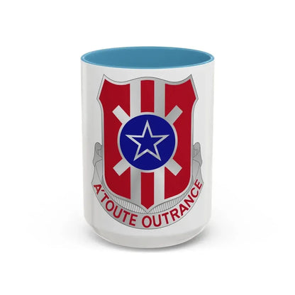 854 Engineer Battalion (U.S. Army) Accent Coffee Mug 15oz Light Blue - Go Mug Yourself