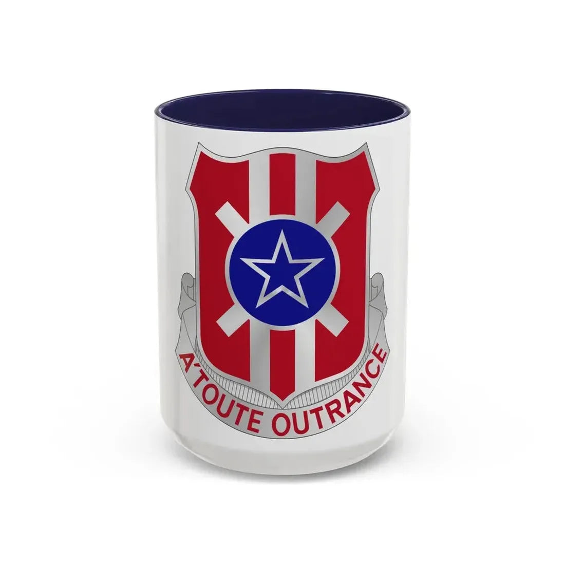 854 Engineer Battalion (U.S. Army) Accent Coffee Mug 15oz Navy - Go Mug Yourself