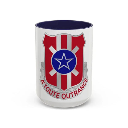 854 Engineer Battalion (U.S. Army) Accent Coffee Mug 15oz Navy - Go Mug Yourself