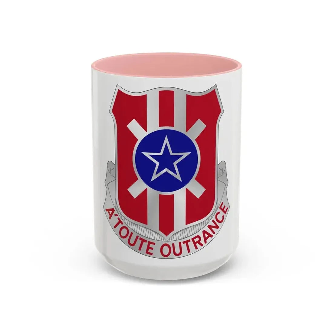 854 Engineer Battalion (U.S. Army) Accent Coffee Mug 15oz Pink - Go Mug Yourself