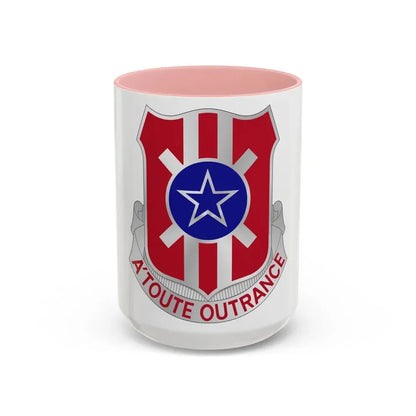 854 Engineer Battalion (U.S. Army) Accent Coffee Mug 15oz Pink - Go Mug Yourself