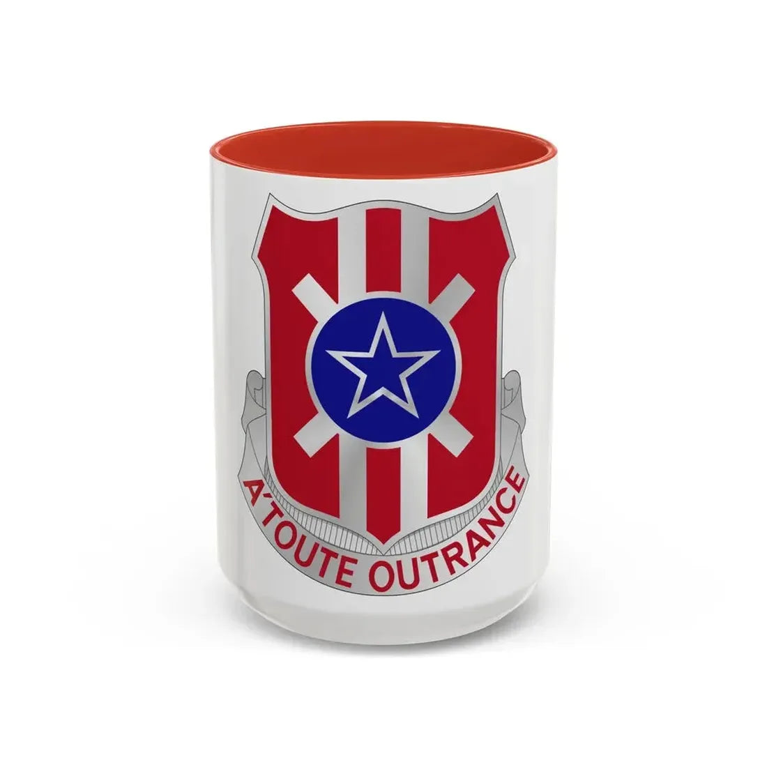 854 Engineer Battalion (U.S. Army) Accent Coffee Mug 15oz Red - Go Mug Yourself