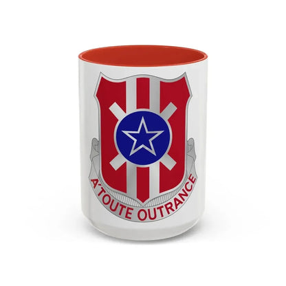 854 Engineer Battalion (U.S. Army) Accent Coffee Mug 15oz Red - Go Mug Yourself