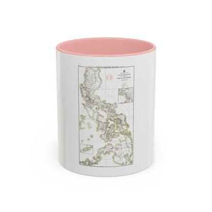 Philippines, The 1 & 2 (1902) (Map) Accent Coffee Mug