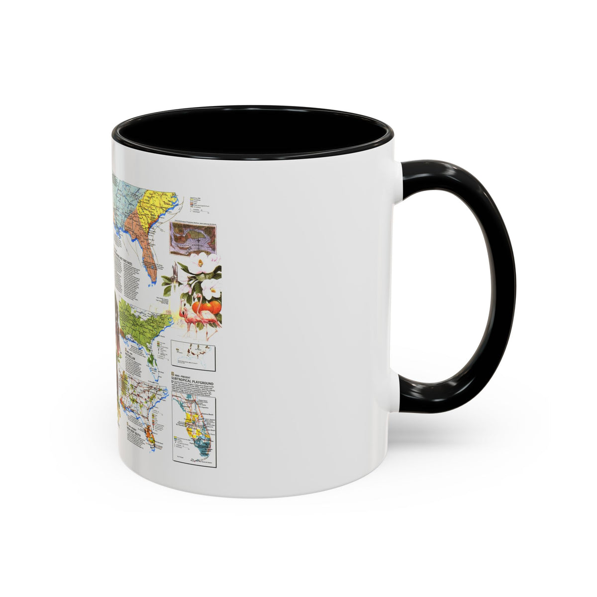 USA - Deep South 2 (1983) (Map) Accent Coffee Mug