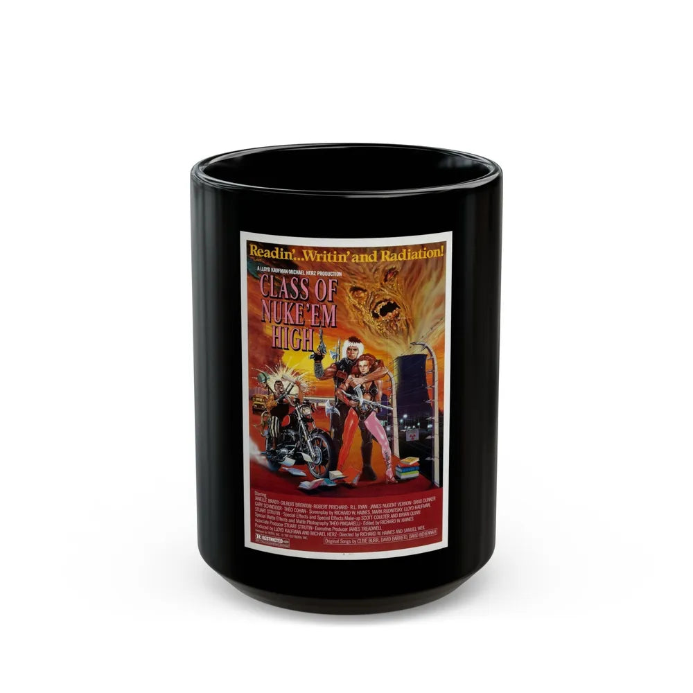 CLASS OF NUKE'EM HIGH 1986 Movie Poster - Black Coffee Mug-15oz-Go Mug Yourself