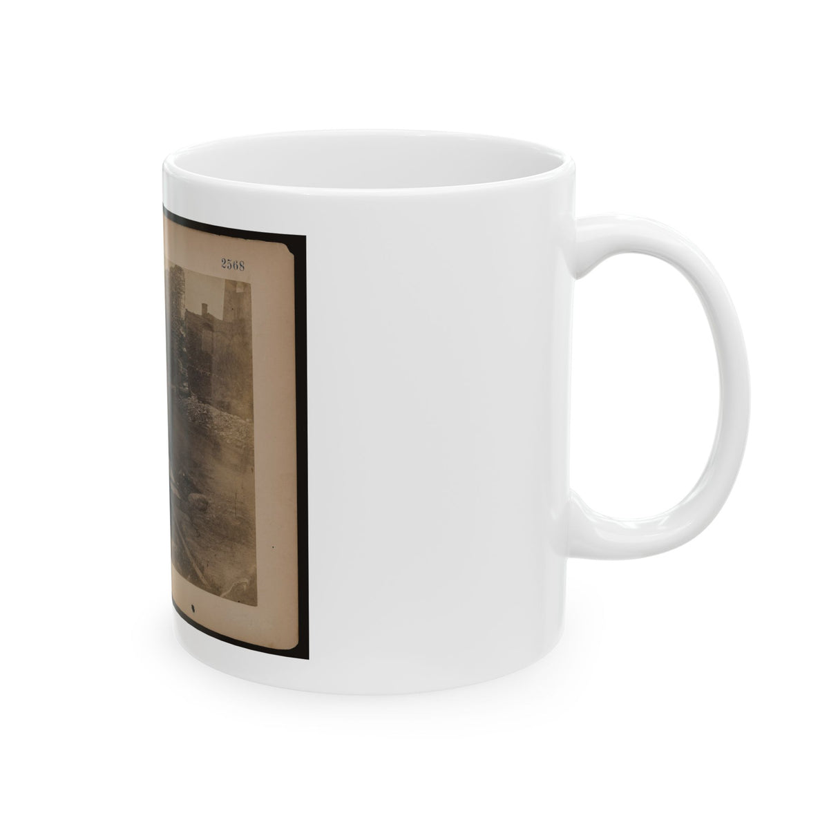 Railroad Construction Worker Straightening Track (U.S. Civil War) White Coffee Mug