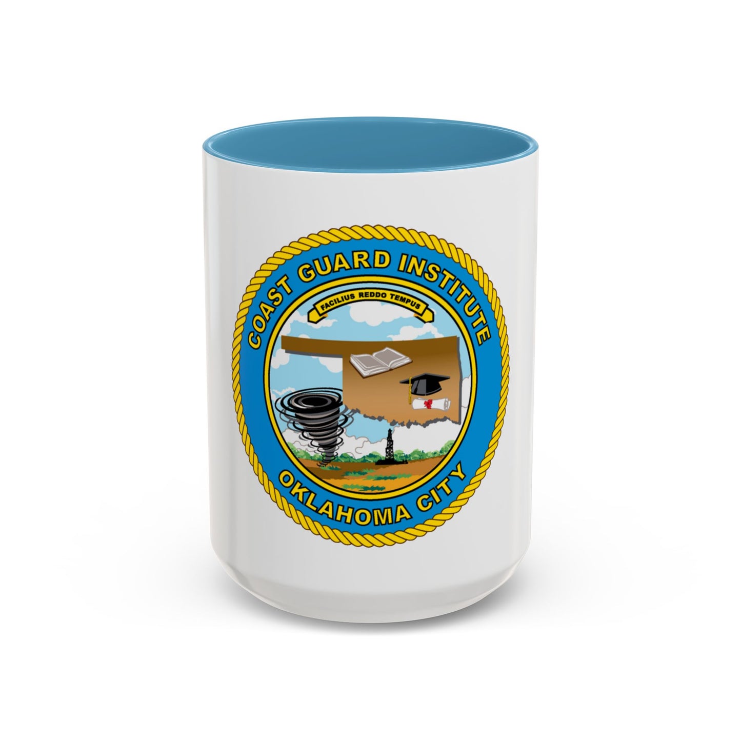 USCG Institute Oklahoma City (U.S. Coast Guard) Accent Coffee Mug