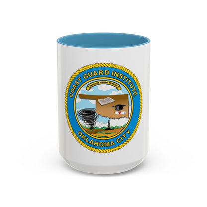 USCG Institute Oklahoma City (U.S. Coast Guard) Accent Coffee Mug