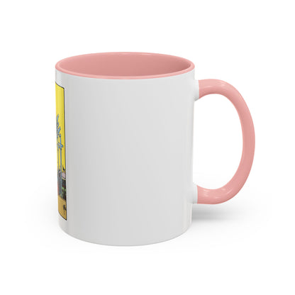The 7 of Swords (Tarot Card) Accent Coffee Mug
