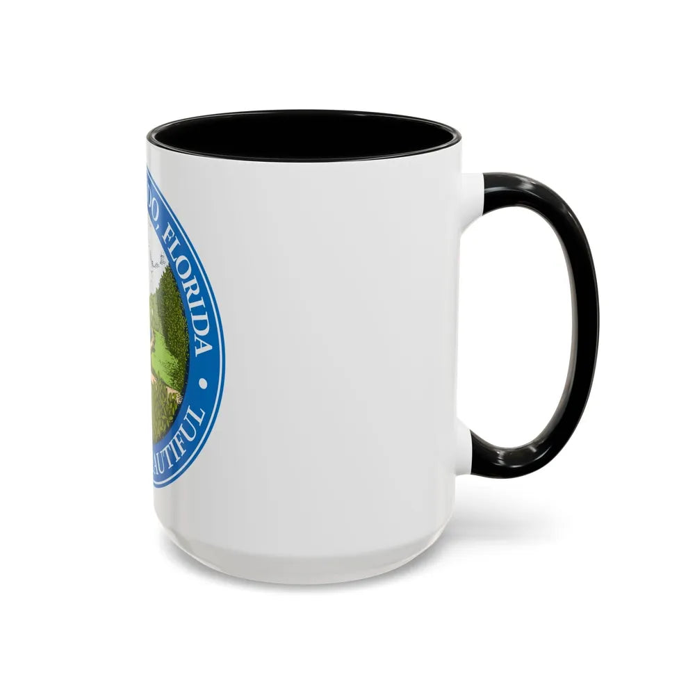 Seal of Orlando Florida - Accent Coffee Mug-Go Mug Yourself