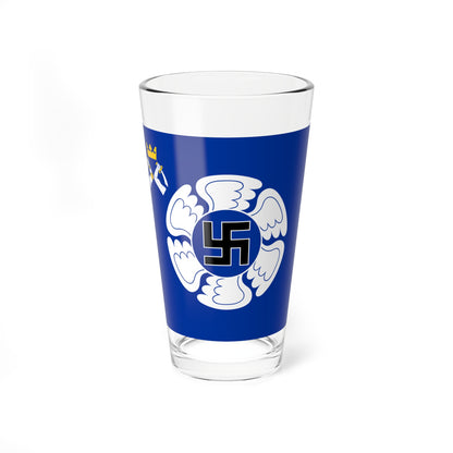 Karjalan Lennoston lippu (Finland) Pint Glass 16oz