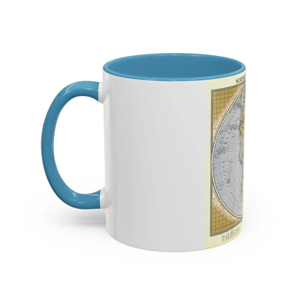 Northern Hemisphere (1946) (Map) Accent Coffee Mug-Go Mug Yourself