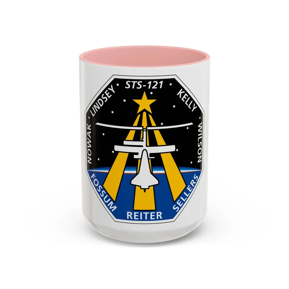 STS 121 (NASA) Accent Coffee Mug-15oz-Pink-Go Mug Yourself