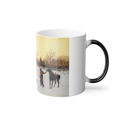 Henry Farny (1847-1916) a lucky shot - 1903 - Color Changing Mug 11oz