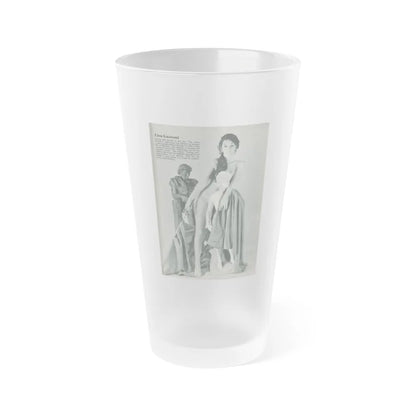 Lisa Gastoni #55 (Vintage Female Icon) Frosted Pint 16oz-16oz-Frosted-Go Mug Yourself