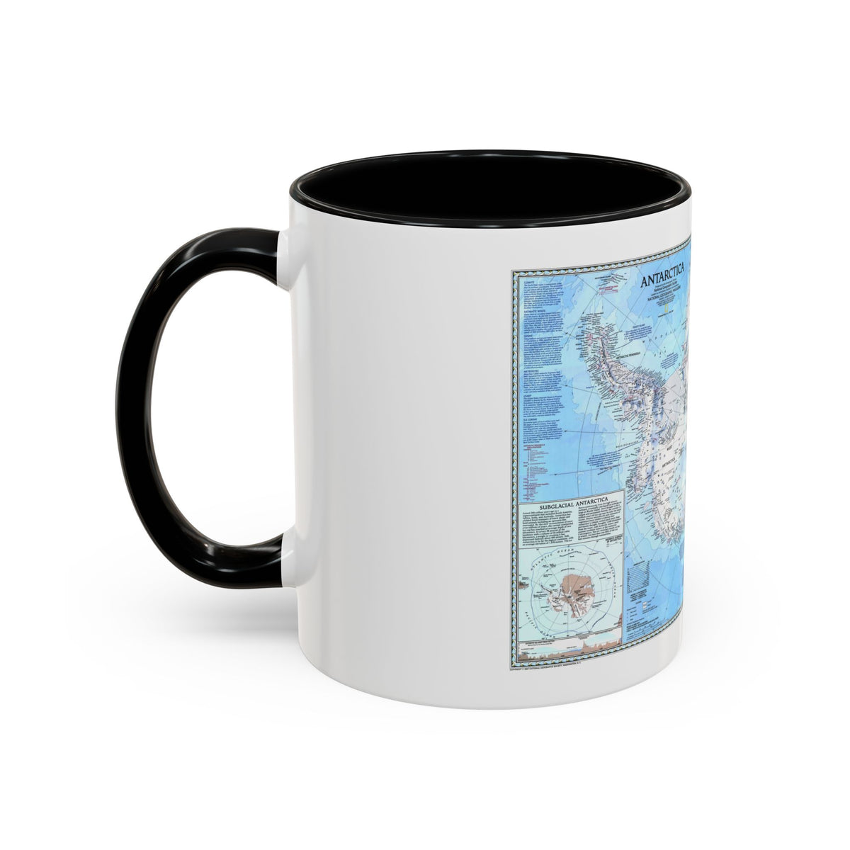 Antarctica (1987) (Map) Accent Coffee Mug