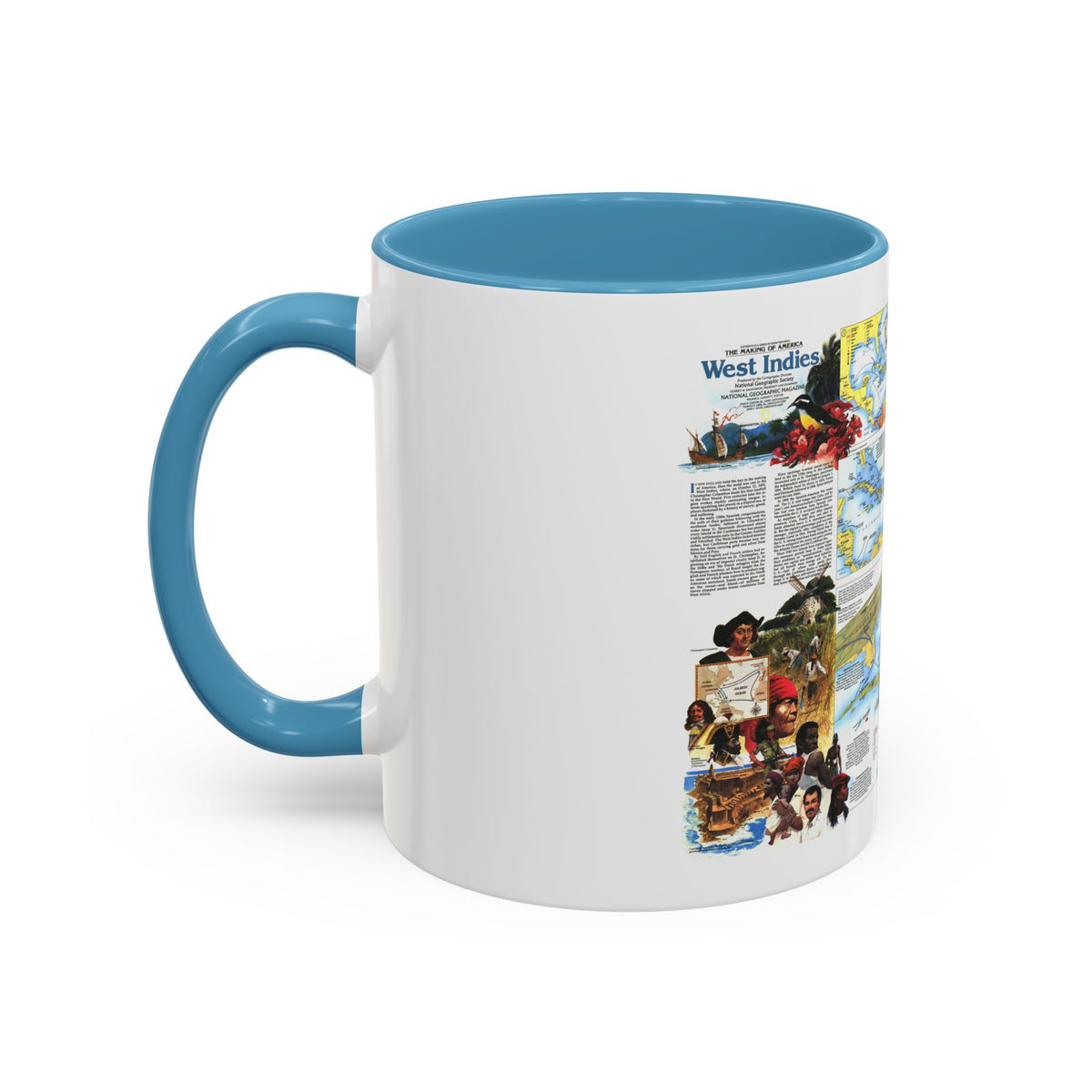 West Indies 2 (1987) (Map) Accent Coffee Mug