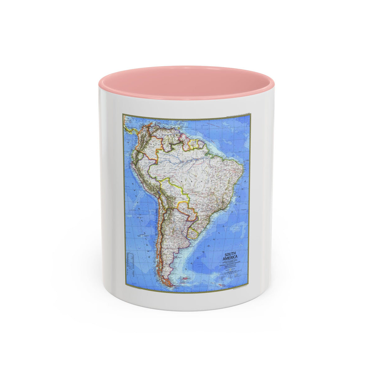 South America (1972) (Map) Accent Coffee Mug