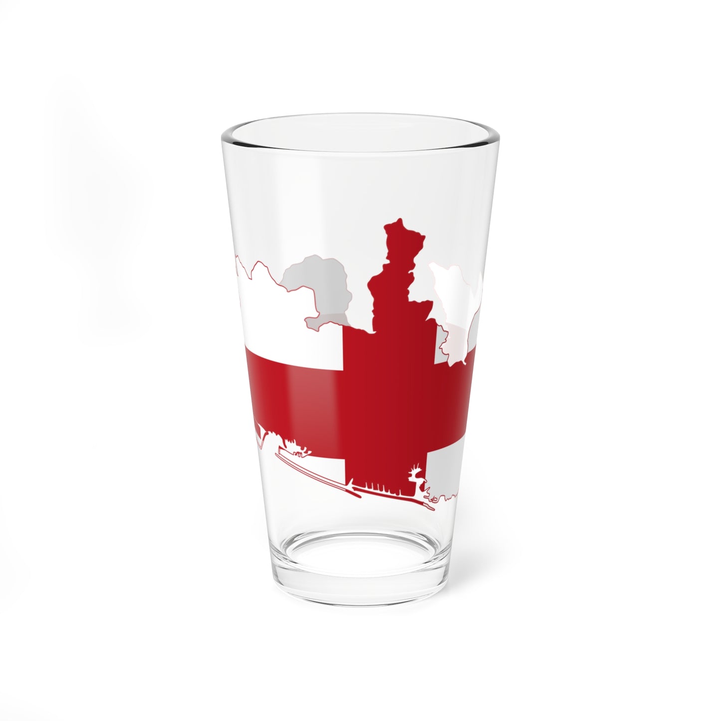 Flag map of Genoa (Italy) Pint Glass 16oz