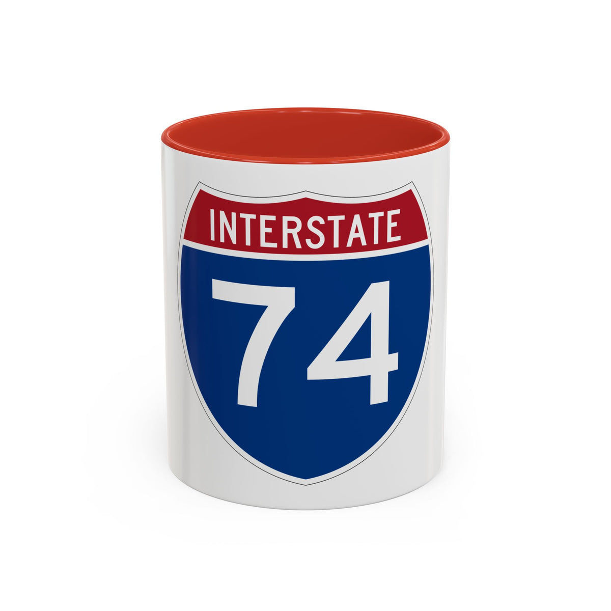 Interstate 74 (U.S. Highways) Accent Coffee Mug