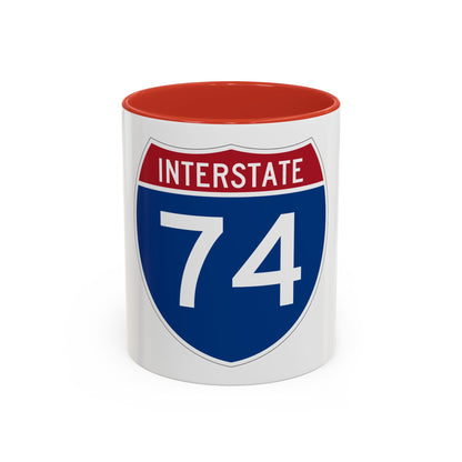 Interstate 74 (U.S. Highways) Accent Coffee Mug