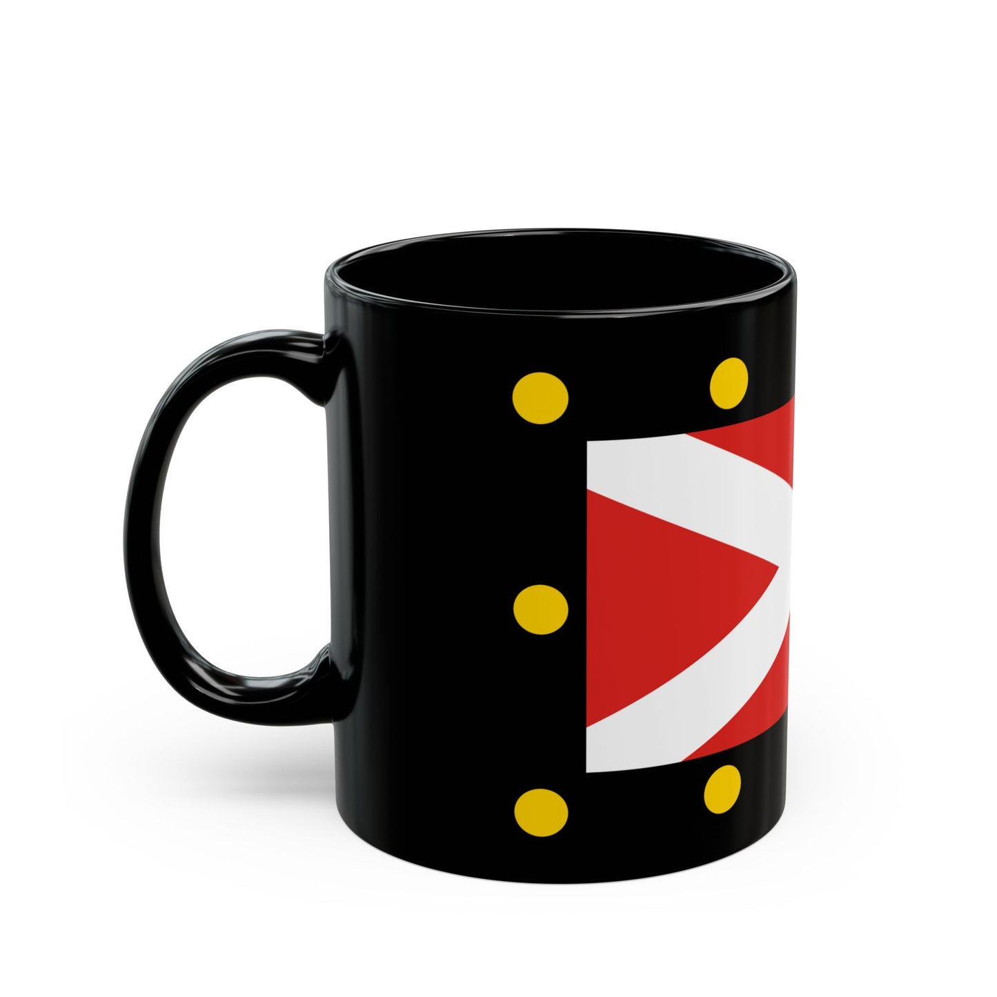 Flag of Hampton Poyle UK - Black Coffee Mug-Go Mug Yourself