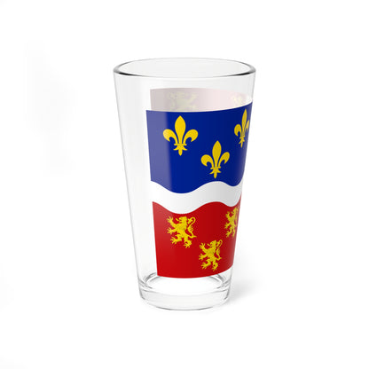Drapeau fr departement Somme (France) Pint Glass 16oz