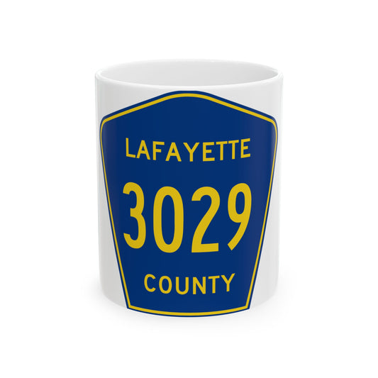 Lafayette County Route 3029 MS (Mississippi) (Road Sign) White Coffee Mug