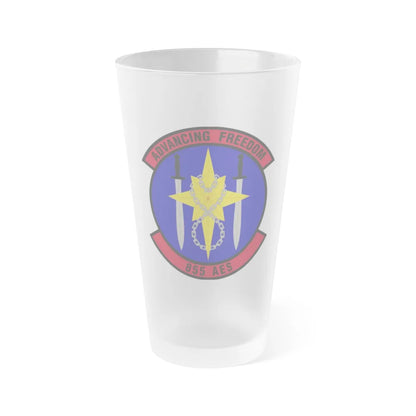 855th Air Expeditionary Squadron (U.S. Air Force) Frosted Pint Glass 16oz-Go Mug Yourself