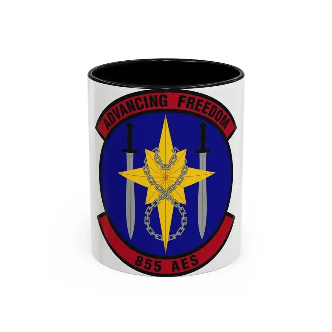 855th Air Expeditionary Squadron (U.S. Air Force) Accent Coffee Mug 11oz Black - Go Mug Yourself