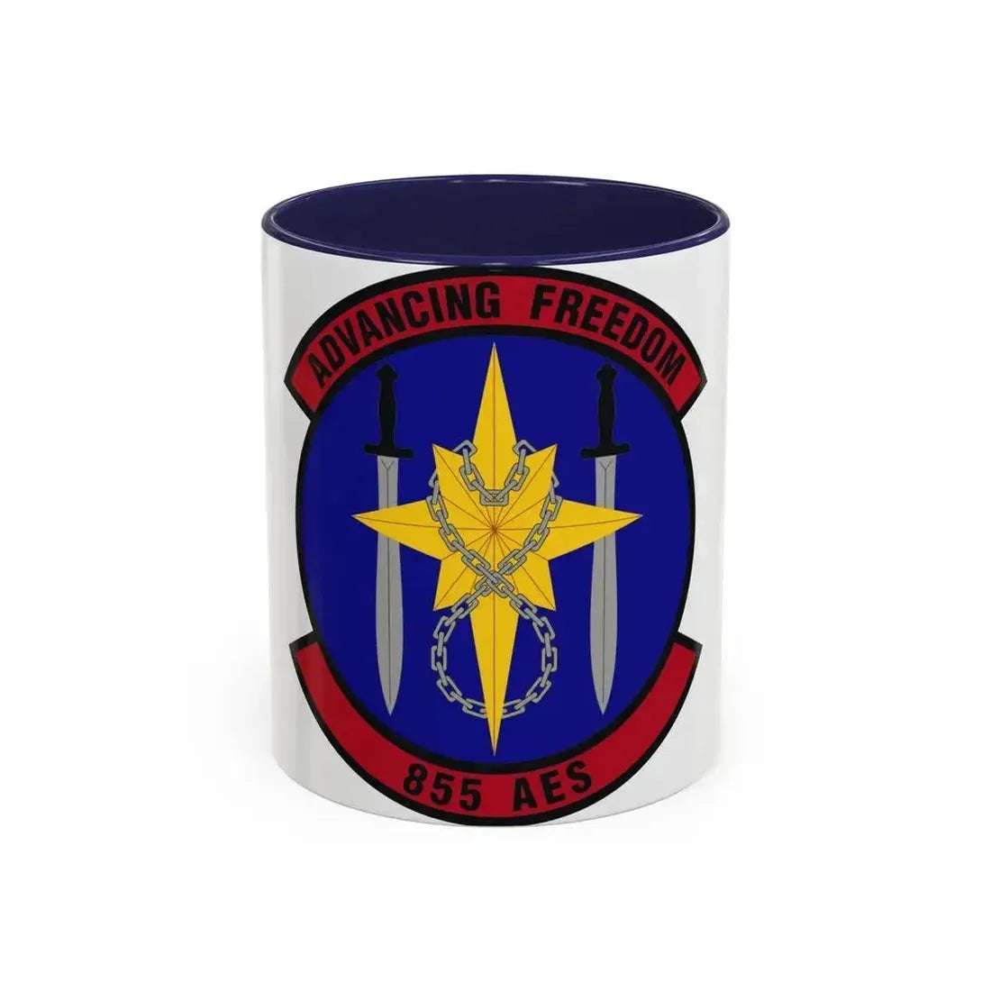 855th Air Expeditionary Squadron (U.S. Air Force) Accent Coffee Mug 11oz Navy - Go Mug Yourself
