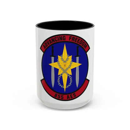 855th Air Expeditionary Squadron (U.S. Air Force) Accent Coffee Mug 15oz Black - Go Mug Yourself