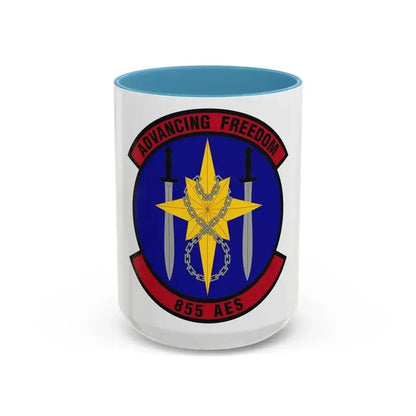 855th Air Expeditionary Squadron (U.S. Air Force) Accent Coffee Mug 15oz Light Blue - Go Mug Yourself
