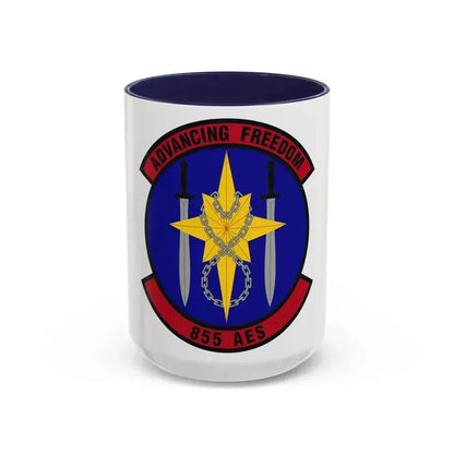 855th Air Expeditionary Squadron (U.S. Air Force) Accent Coffee Mug 15oz Navy - Go Mug Yourself