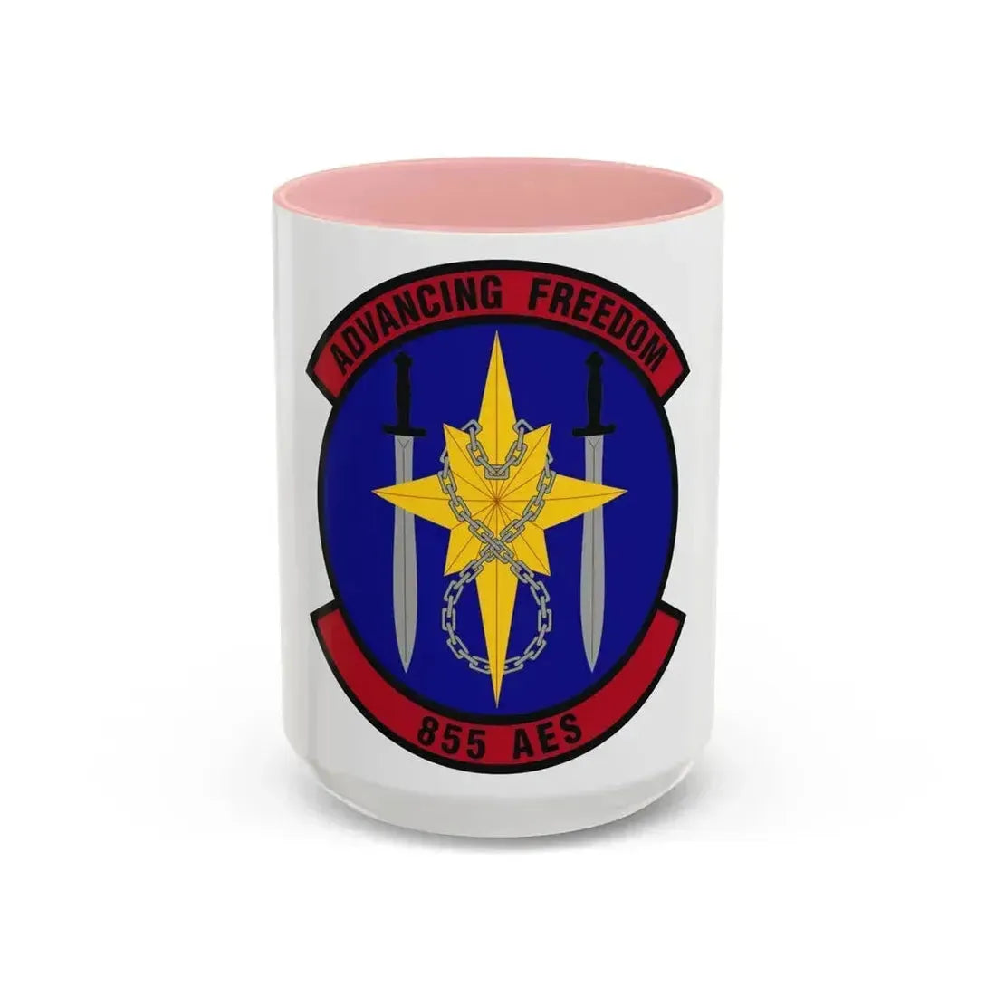 855th Air Expeditionary Squadron (U.S. Air Force) Accent Coffee Mug 15oz Pink - Go Mug Yourself