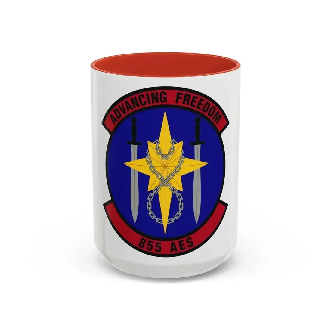 855th Air Expeditionary Squadron (U.S. Air Force) Accent Coffee Mug 15oz Red - Go Mug Yourself