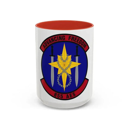 855th Air Expeditionary Squadron (U.S. Air Force) Accent Coffee Mug 15oz Red - Go Mug Yourself