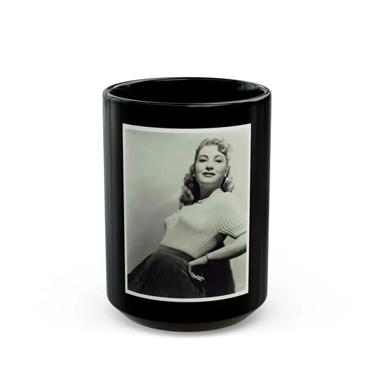 Lori Nelson #207 - B&W Glamour Dress Photo (Vintage Female Icon) Black Coffee Mug-15oz-Go Mug Yourself