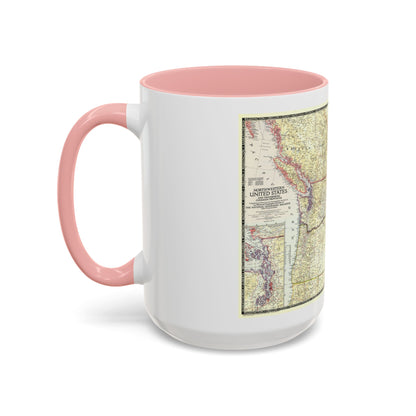 USA - Northwestern (1950) (Map) Accent Coffee Mug