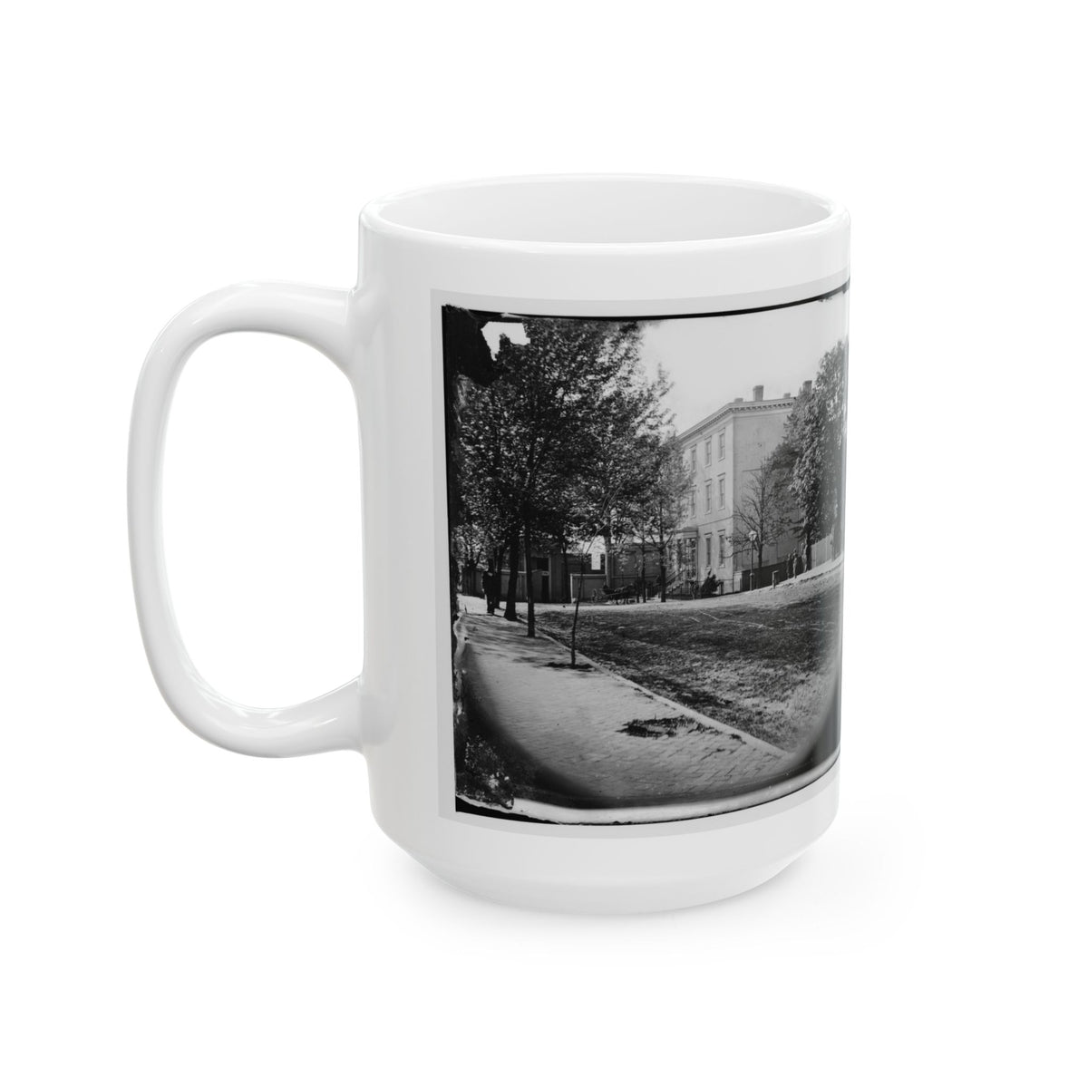 Richmond, Va. Residence Of Jefferson Davis (1201 East Clay Street) (U.S. Civil War) White Coffee Mug
