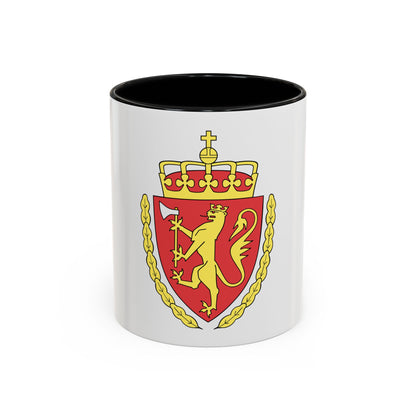 Coat of arms of the Norwegian Customs Service - Accent Coffee Mug