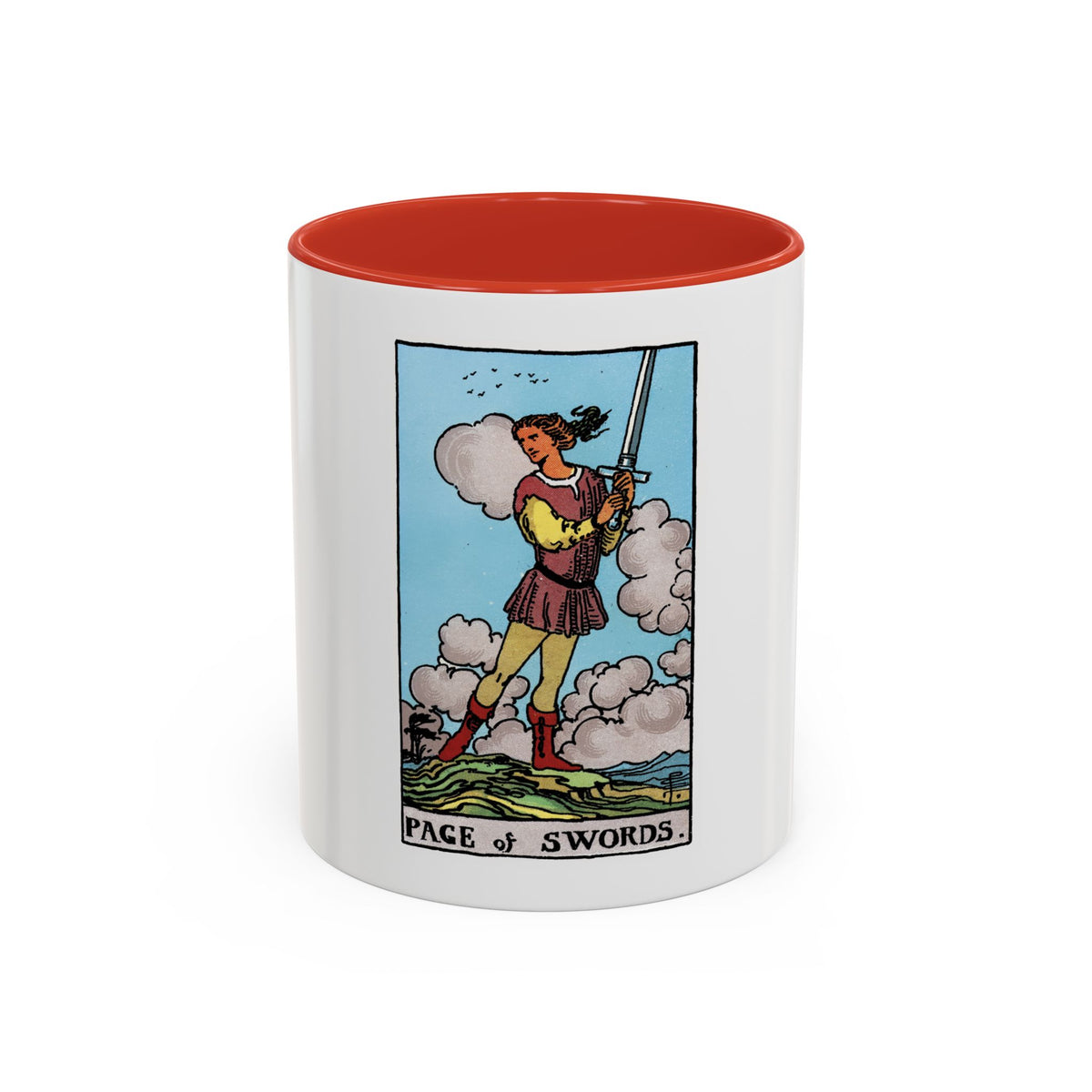 The Page of Swords (Tarot Card) Accent Coffee Mug