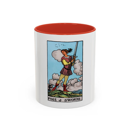 The Page of Swords (Tarot Card) Accent Coffee Mug