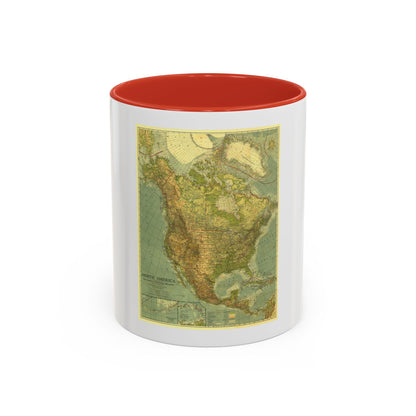 North America (1924) (Map) Accent Coffee Mug