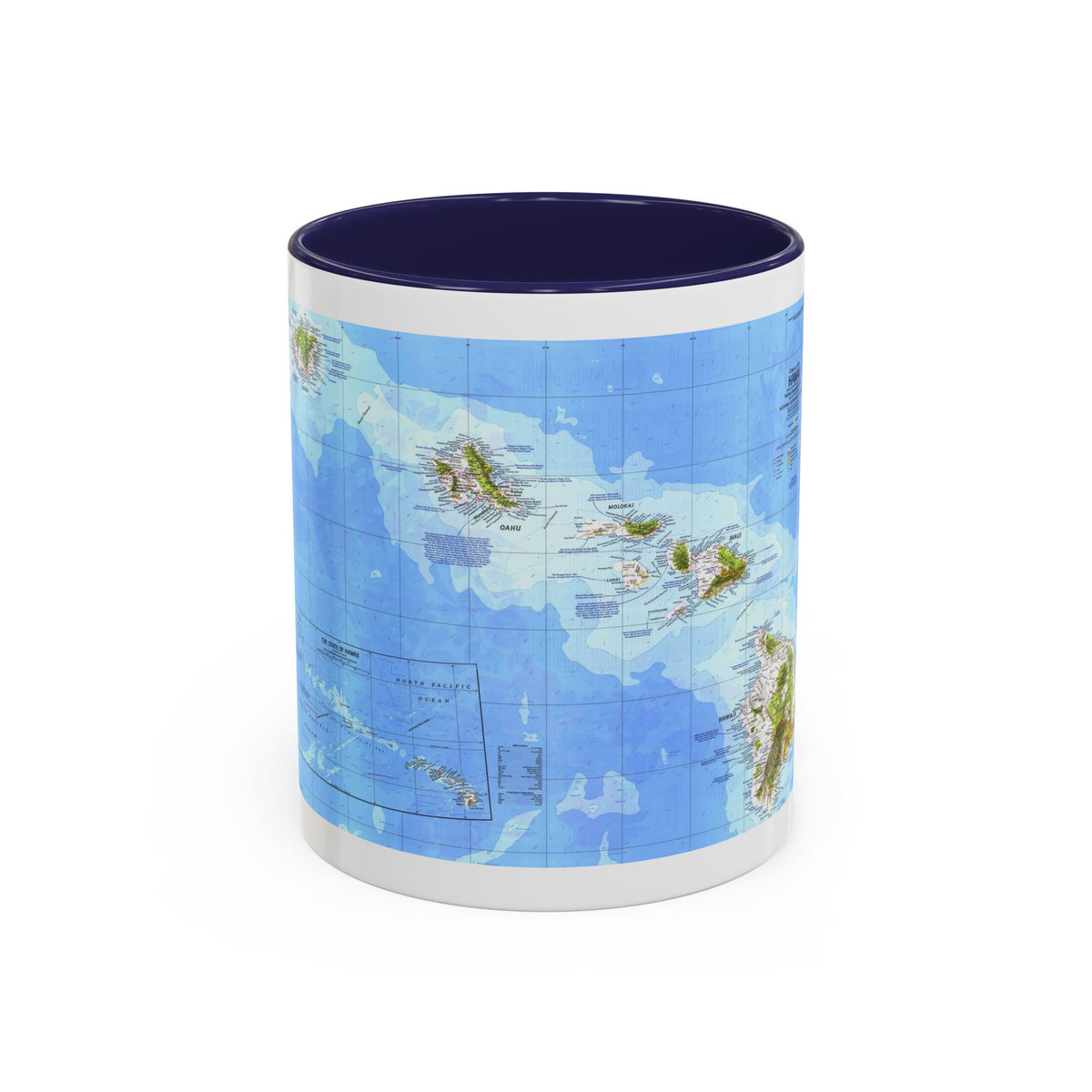USA - Hawaii (1976) (Map) Accent Coffee Mug